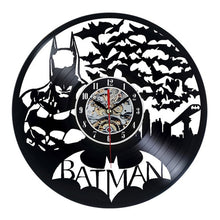 Load image into Gallery viewer, Batman CD Record Wall Clock LP Vinyl Hollow 3D Decorative Hanging Art Decor Clock Classic Exclusive Wall Clock Classic