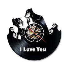 Load image into Gallery viewer, Batman CD Record Wall Clock LP Vinyl Hollow 3D Decorative Hanging Art Decor Clock Classic Exclusive Wall Clock Classic