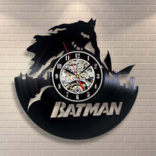Load image into Gallery viewer, Batman CD Record Wall Clock LP Vinyl Hollow 3D Decorative Hanging Art Decor Clock Classic Exclusive Wall Clock Classic