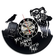Load image into Gallery viewer, Batman CD Record Wall Clock LP Vinyl Hollow 3D Decorative Hanging Art Decor Clock Classic Exclusive Wall Clock Classic