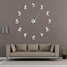 Load image into Gallery viewer, Mickey Design DIY Giant Wall Clock Cartoon Kid Room Wall Decor DIY Hanging Wall Watch Mirror Effect Frameless Comics Wall Clock