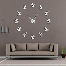 Load image into Gallery viewer, Mickey Design DIY Giant Wall Clock Cartoon Kid Room Wall Decor DIY Hanging Wall Watch Mirror Effect Frameless Comics Wall Clock