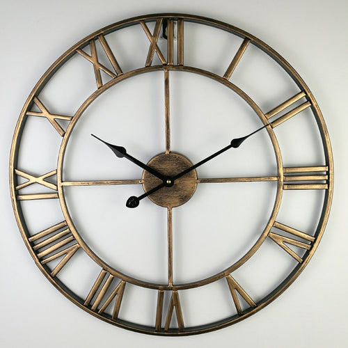 North Europe Brief Creative Wall clock Roman numerals retro Iron Watches  Antique Klok Hot selling Home Decoration Wall clocks