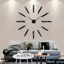 Load image into Gallery viewer, 2019 New100% Positive feedback Wall Clock Acrylic Metal Mirror Super Big Personalized Digital Wall Watches Clocks  Free shipping