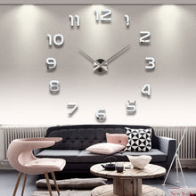 Load image into Gallery viewer, 2019  Free Shipping New Clock Watch Wall Clocks Horloge 3d Diy Acrylic Mirror Stickers Home Decoration Living Room Quartz Needle