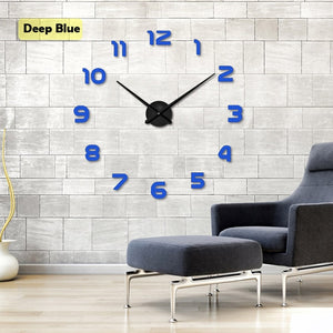 2019  Free Shipping New Clock Watch Wall Clocks Horloge 3d Diy Acrylic Mirror Stickers Home Decoration Living Room Quartz Needle