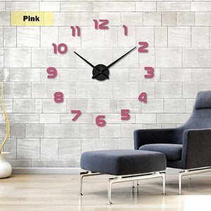 2019  Free Shipping New Clock Watch Wall Clocks Horloge 3d Diy Acrylic Mirror Stickers Home Decoration Living Room Quartz Needle