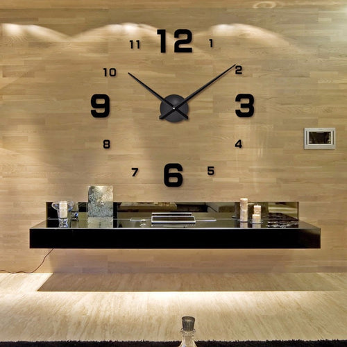 2019 muhsein large DIY Wall Clock Acrylicl Mirror digital clock 3D wall clock Personalized Digital Wall Clocks Free shipping