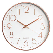 Load image into Gallery viewer, 2019 12 Inch Rose Gold Wall Clock Digital Scale Quartz Watch for Kids Rooms Bedroom Living Room Home Decoration