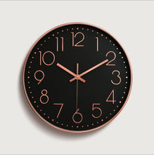 Load image into Gallery viewer, 2019 12 Inch Rose Gold Wall Clock Digital Scale Quartz Watch for Kids Rooms Bedroom Living Room Home Decoration