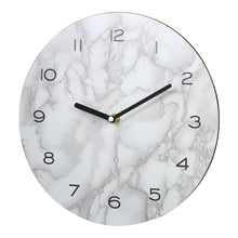 Load image into Gallery viewer, Marbled Effect Wall Clock Home Decoration Neat Precise Hanging Clock Timer 2018 Rounded Wall Clock Morden Design Easy to Install