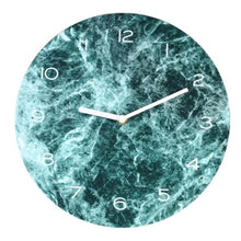 Load image into Gallery viewer, Marbled Effect Wall Clock Home Decoration Neat Precise Hanging Clock Timer 2018 Rounded Wall Clock Morden Design Easy to Install