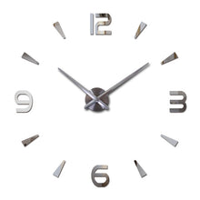 Load image into Gallery viewer, High-end atmosphere Corridor wall stickers home decoration mirror effect Brief style still life diy quartz wall clock