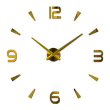 Load image into Gallery viewer, High-end atmosphere Corridor wall stickers home decoration mirror effect Brief style still life diy quartz wall clock