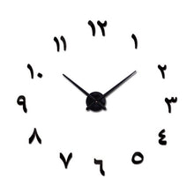 Load image into Gallery viewer, mirror effect Modern style still life diy digital Living room wall stickers home decoration quartz big watch wall clock