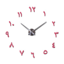 Load image into Gallery viewer, mirror effect Modern style still life diy digital Living room wall stickers home decoration quartz big watch wall clock