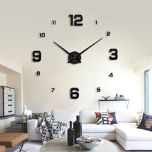 Load image into Gallery viewer, 2019 modern design rushed Quartz clocks fashion watches mirror sticker diy living room decor new arrival 3d real big wall clock