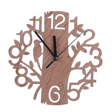 Load image into Gallery viewer, Hollow Tree Decoration Round Wooden Out Wall Clock Living Room Home Office Ornament Gift Wall Watch