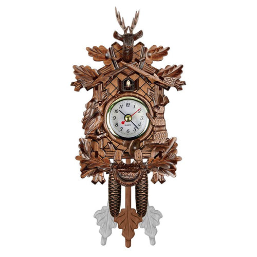 Vintage Home Decorative Bird Wall Clock Hanging Wood Cuckoo Clock Living Room Pendulum Clock Craft Art Clock For New House