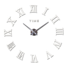 Load image into Gallery viewer, Modern style still life diy digital Balcony/Courtyard wall stickers home decoration mirror effect quartz big watch wall clock
