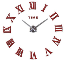 Load image into Gallery viewer, Modern style still life diy digital Balcony/Courtyard wall stickers home decoration mirror effect quartz big watch wall clock