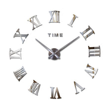 Load image into Gallery viewer, Modern style still life diy digital Balcony/Courtyard wall stickers home decoration mirror effect quartz big watch wall clock