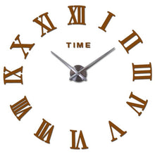 Load image into Gallery viewer, Modern style still life diy digital Balcony/Courtyard wall stickers home decoration mirror effect quartz big watch wall clock