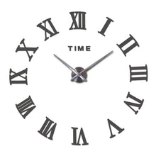 Load image into Gallery viewer, Modern style still life diy digital Balcony/Courtyard wall stickers home decoration mirror effect quartz big watch wall clock