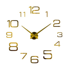 Load image into Gallery viewer, Wall Clocks Horloge 3d Diy Acrylic Mirror Stickers Home Decoration Living Room Quartz Needle Clock Home Decoration 8D25